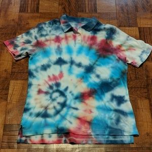 Lands' End Tie-Dye Polo